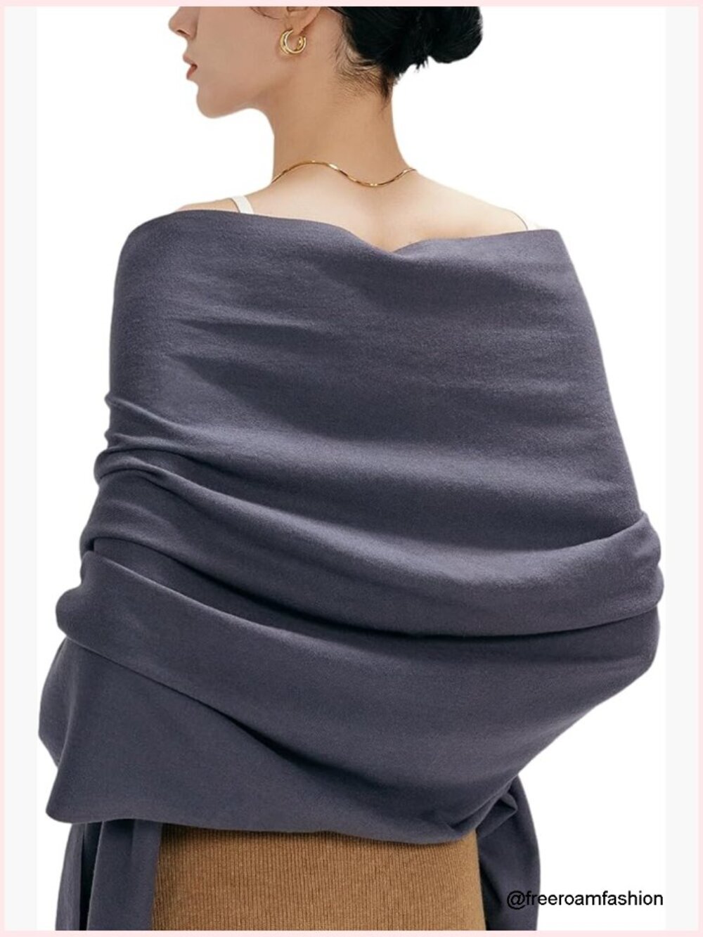 Cashmere Feel Winter Scarf 3 Way Wear Pashmina Wrap Shawl Lightweight